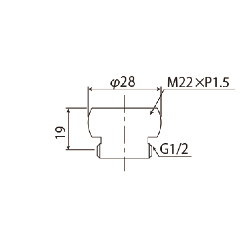 混合水栓用 G M22×P1.5 アダプター