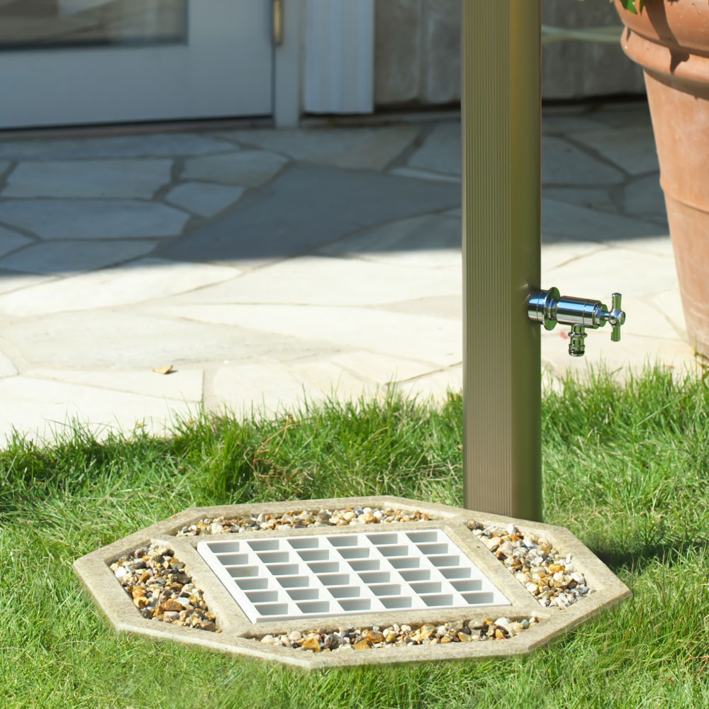 水栓パン Octagon（オクタゴン） ブラウン G211P8-R 屋外水栓パン