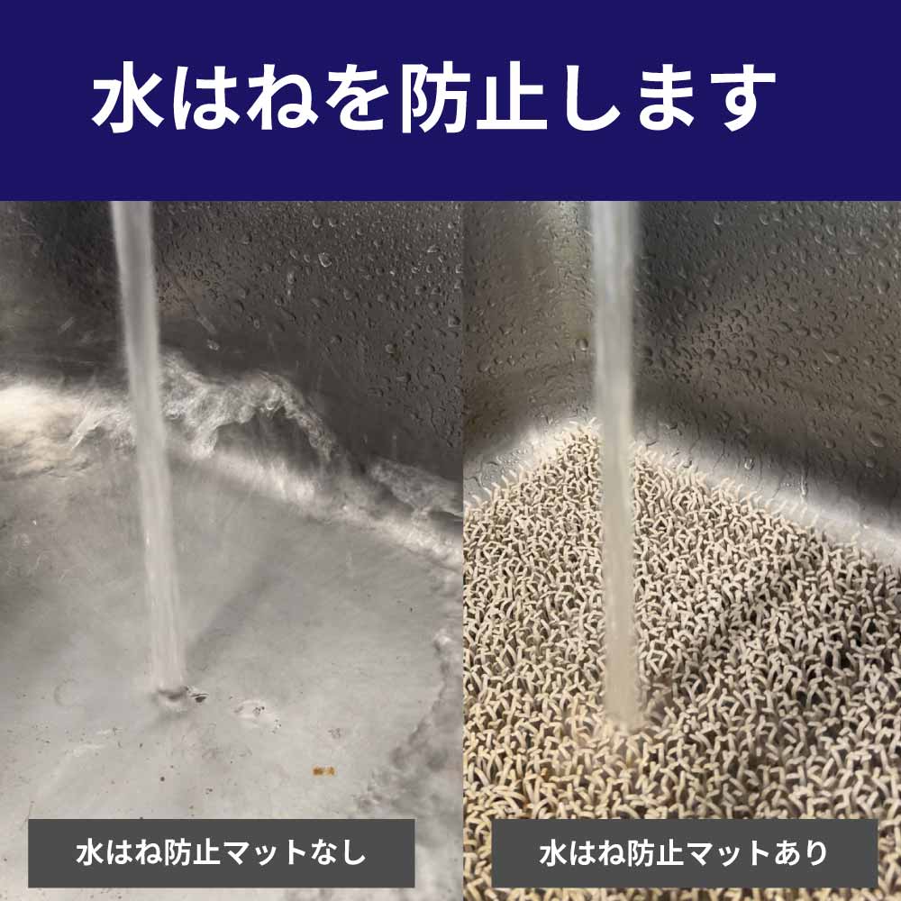 水はねを防止します