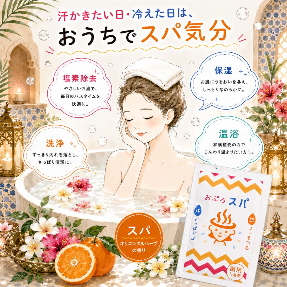 おぷろスパ 10包セット 塩素除去入浴剤・薬用入浴剤