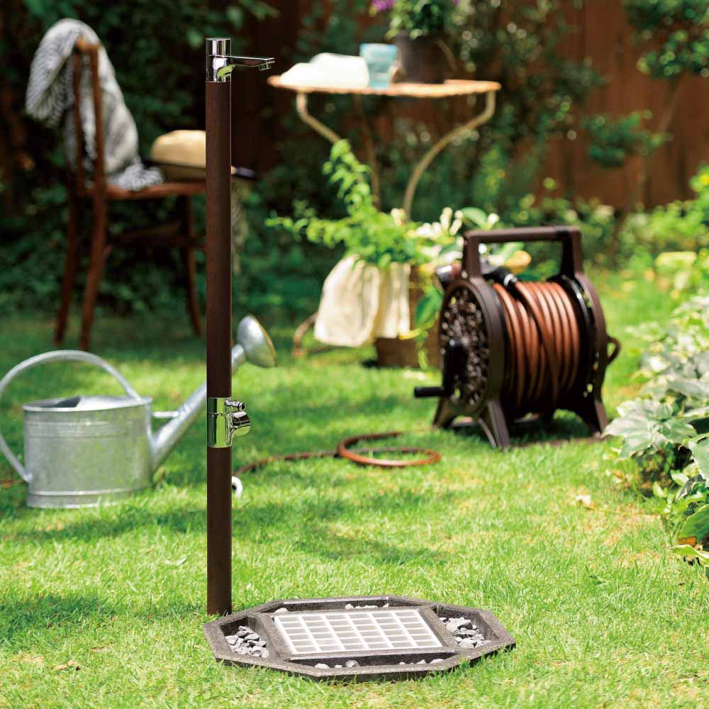 化粧砂 吉色の石 ブルー 屋外水栓パン