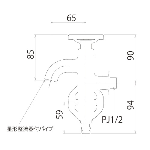 二口横水栓ウォーターワークス(マットブラック) G18V2A 二口/三口水栓