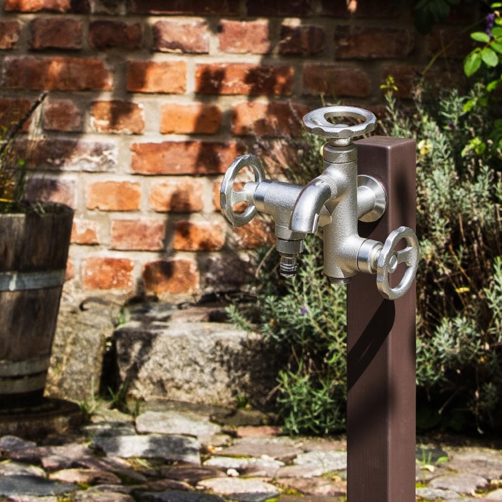 三口横水栓 ウォーターワークス メッキ デザイン賞受賞 二口/三口水栓