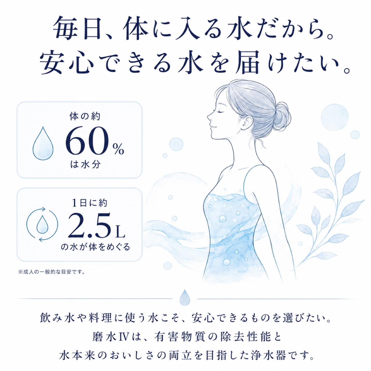 磨水Ⅳ(アンダーシンク単体) アンダーシンク型浄水器