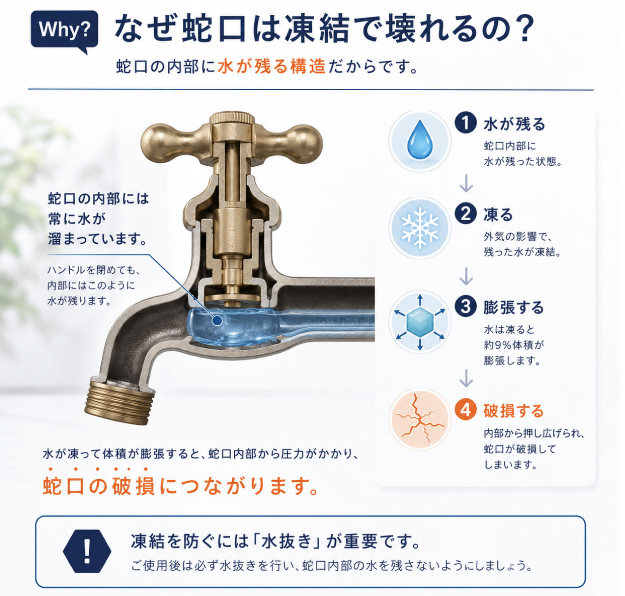 二口万能胴長水栓（凍結防止・メッキ） 二口/三口水栓