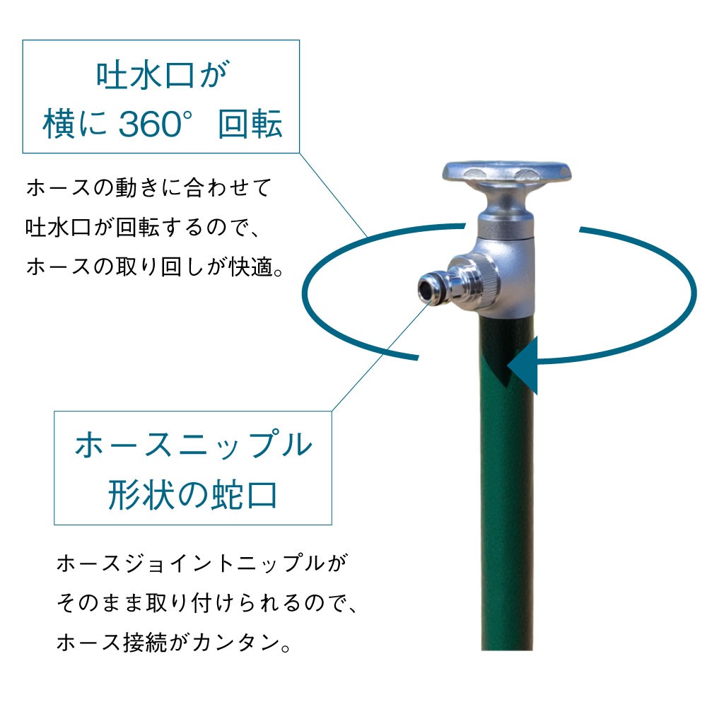 スプリンクルスリム バルブハンドル ブリティッシュグリーン ミニ水栓柱