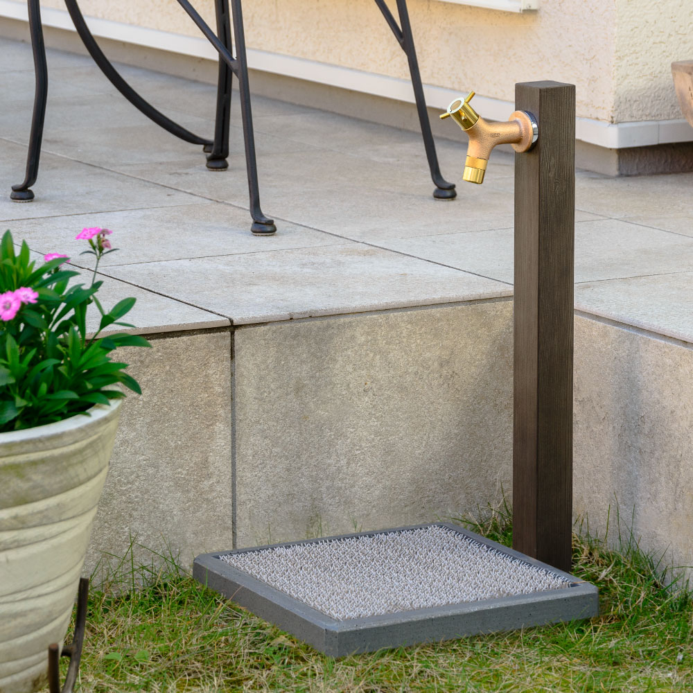 スクエアG15 グレー 屋外水栓パン