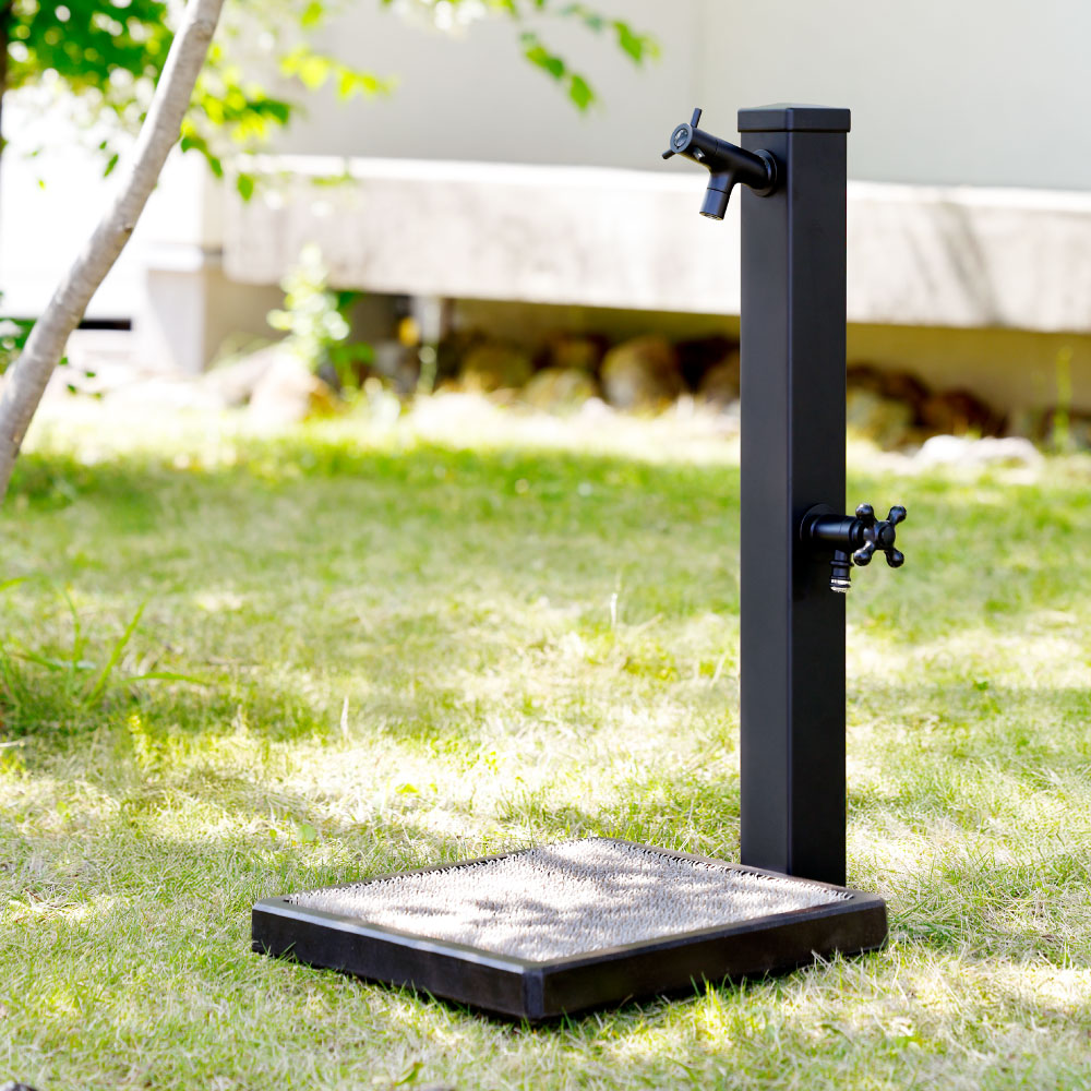 スクエアG15 ブラック 屋外水栓パン