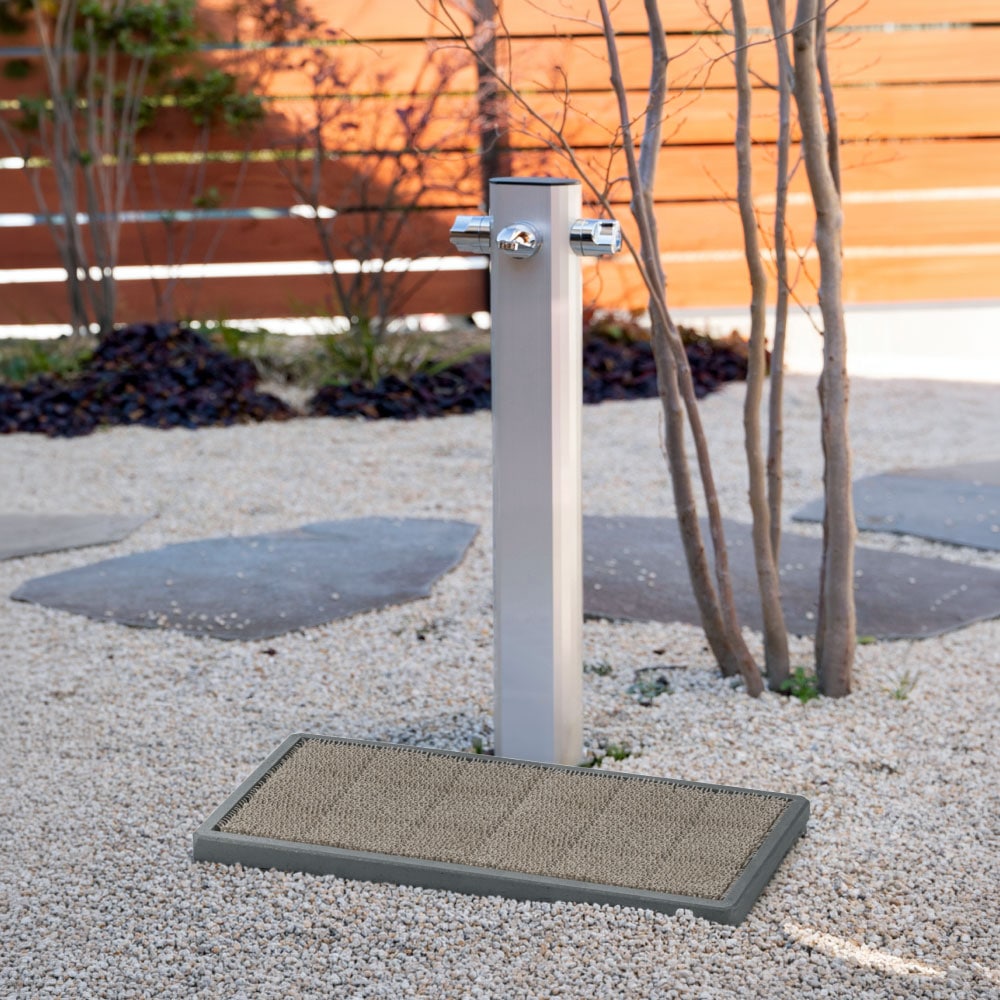 スクエアワイドG17 グレー｜レジンコンクリート製のおしゃれな水栓パン