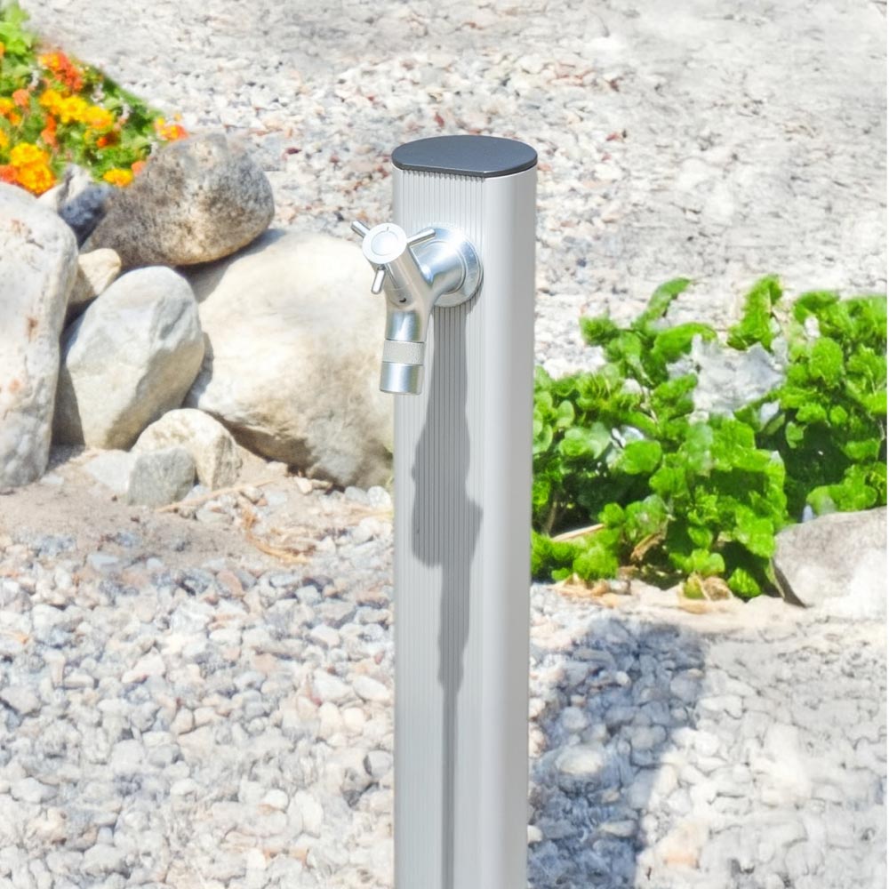 アルミ水栓柱 900mm シルバー スタンダード水栓柱