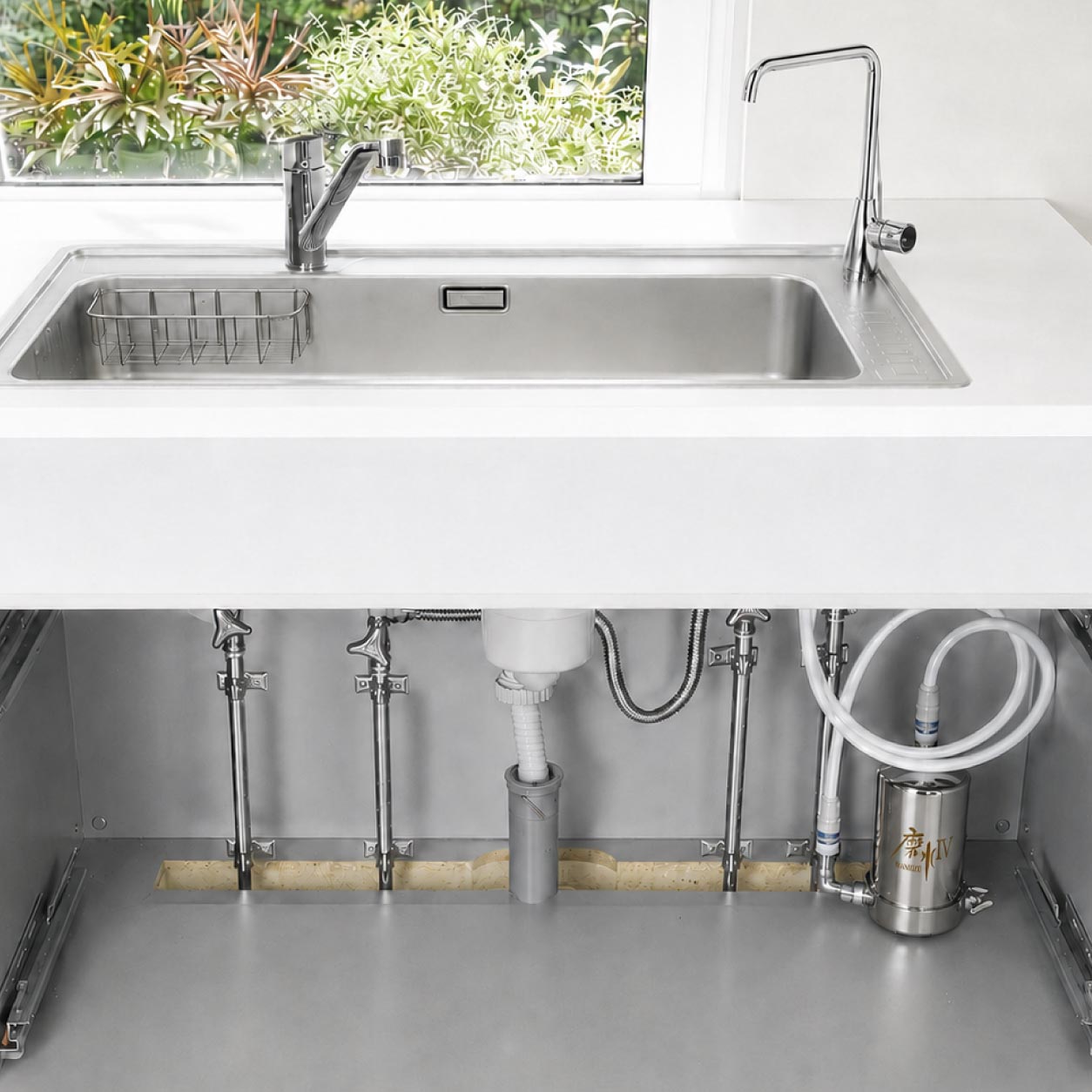 磨水Ⅳ(アンダーシンク121型セット) アンダーシンク型浄水器