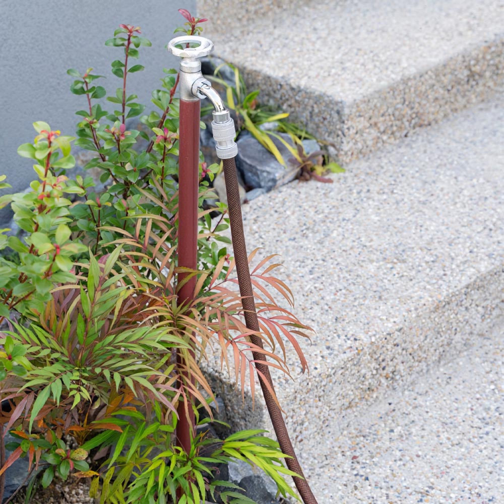 スプリンクルスリム3D バルブハンドル ワインレッド ミニ水栓柱