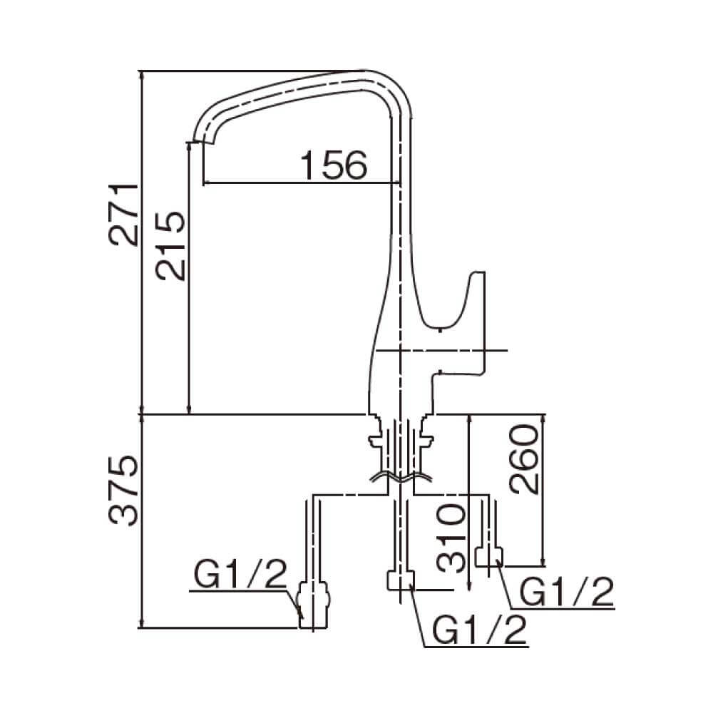 磨水5 アンダーシンク121型セット まみず PFAS除去 NSF認証 21項目除去 ビルトイン  アンダーシンク型浄水器