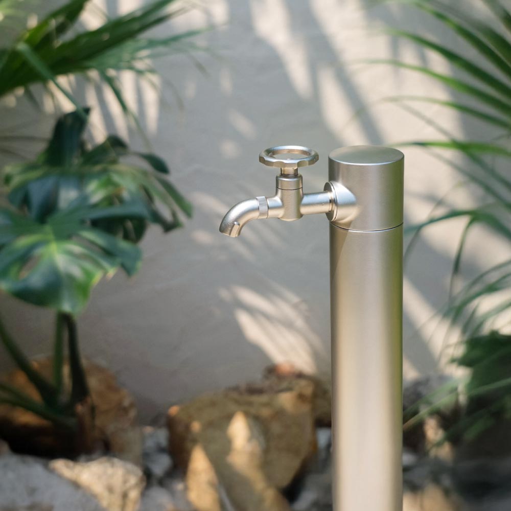 横水栓 ウォーターワークス（メッキ）屋外 蛇口 横水栓