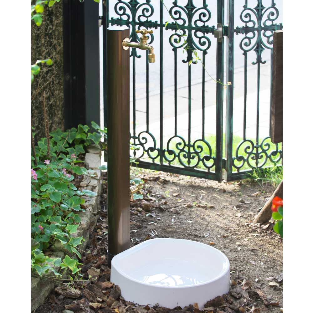 アルミ水栓柱 1200mm ライトブロンズ スタンダード水栓柱