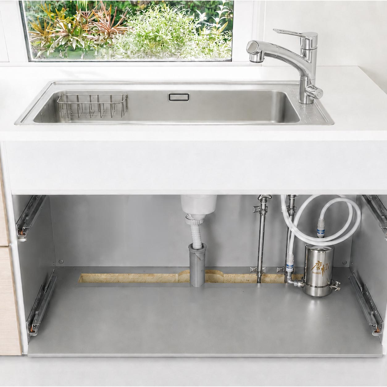 磨水Ⅳ（アンダーシンク兼用水栓217型セット） アンダーシンク型浄水器