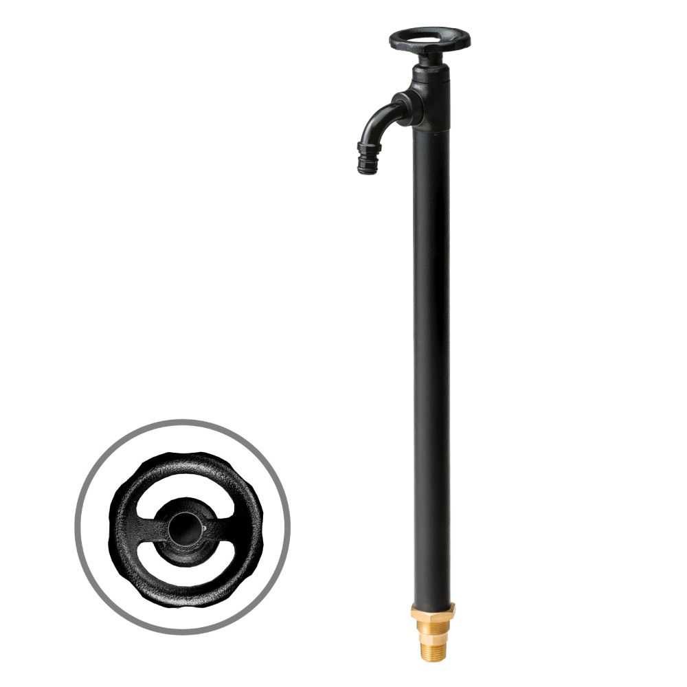 スプリンクルスリム3D バルブハンドル 500㎜ マットブラック