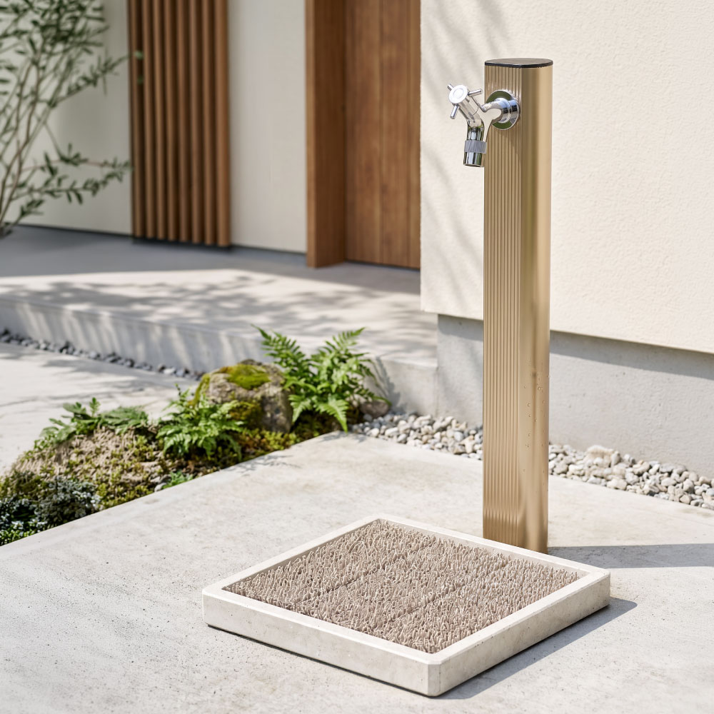アルミ水栓柱（900mm・サンステン） スタンダード水栓柱