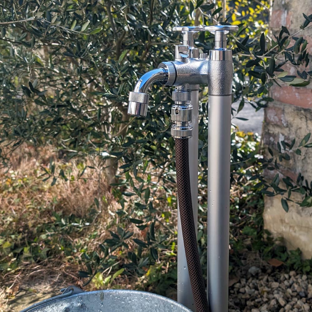 2管式 湯水混合水栓柱 ツインクルピラー【1月下旬出荷再開予定】 湯水混合水栓柱