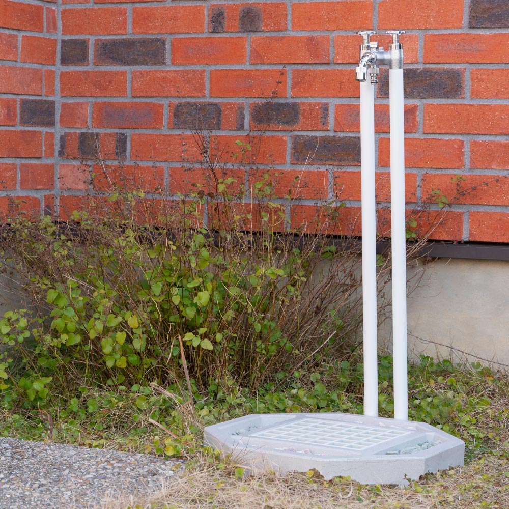 混合水栓柱 ツインクルピラー｜おしゃれな混合立水栓・2口タイプ