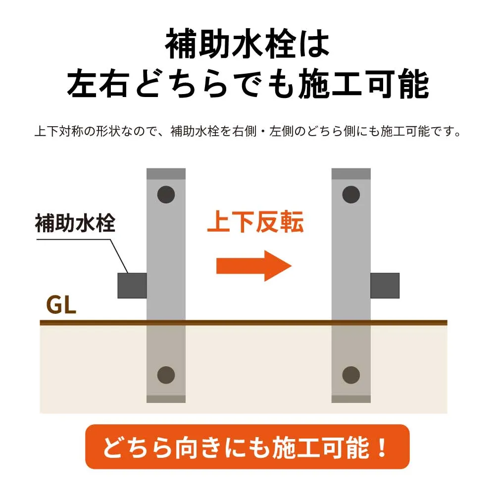 二口ステンレス水栓柱 900mm シルバー スタンダード水栓柱