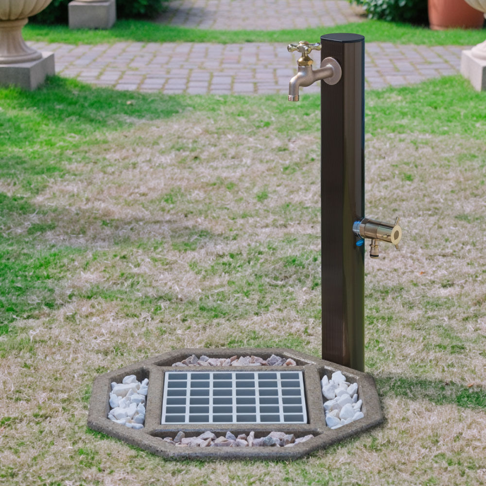 横水栓（クロスハンドル・鋳肌） 屋外 蛇口 横水栓