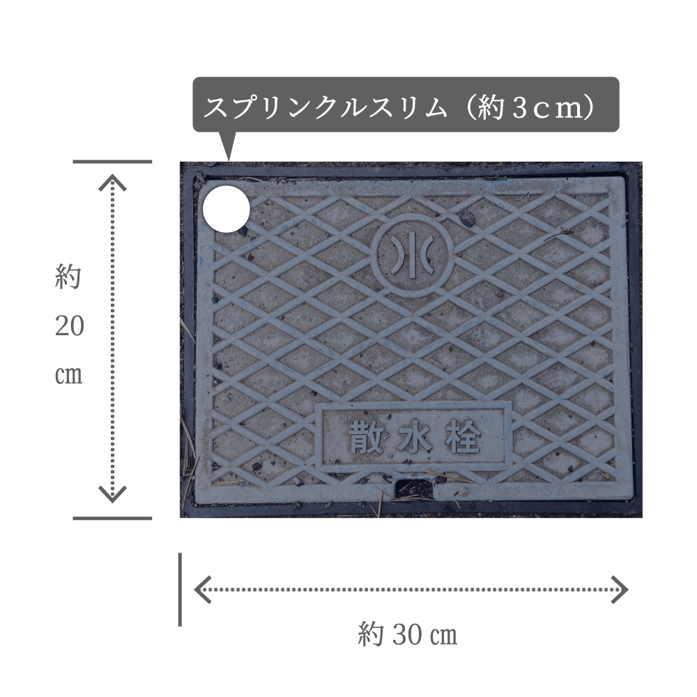 二口スプリンクルスリム（バルブハンドル・ブラック） ミニ水栓柱