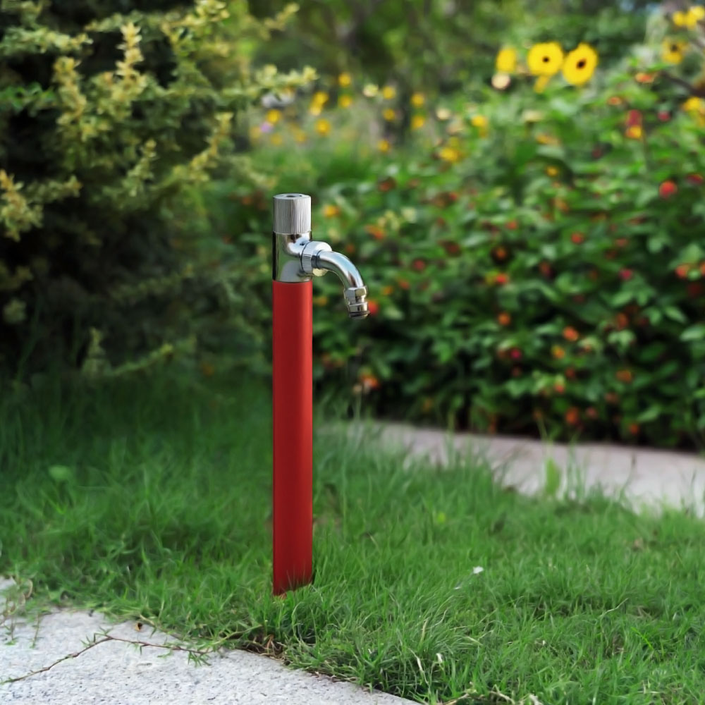 スプリンクルスリム3D ワインレッド ミニ水栓柱