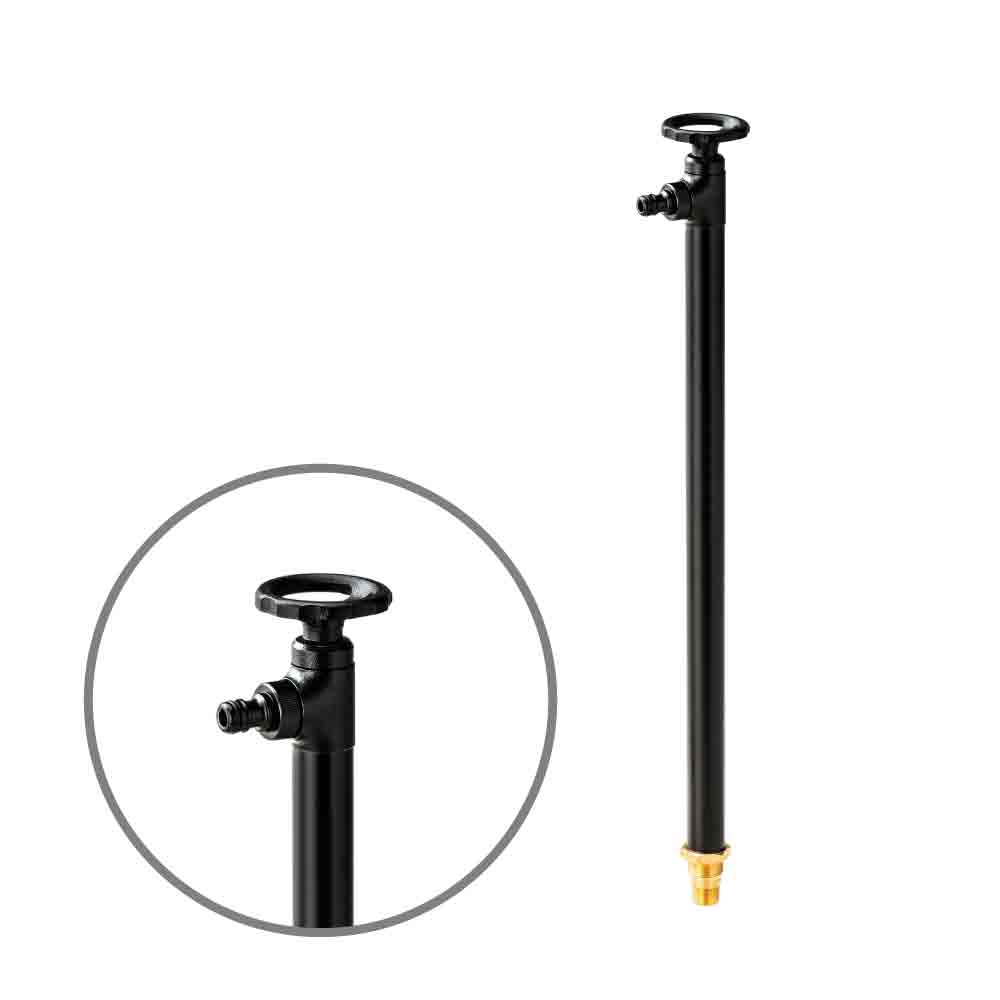 スプリンクルスリム バルブハンドル オールブラック ミニ水栓柱