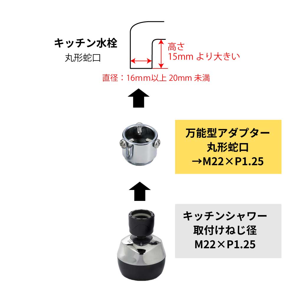 専用帯2994 2993 2990 2985 2497 2734 六点セット 万能型アダプター｜蛇口のネジを変換する部品｜水生活製作所