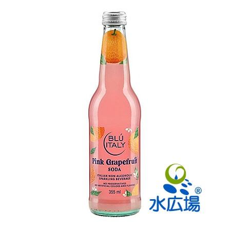 Blu Italy ピンクグレープフルーツ ソーダ　355mlx12本入