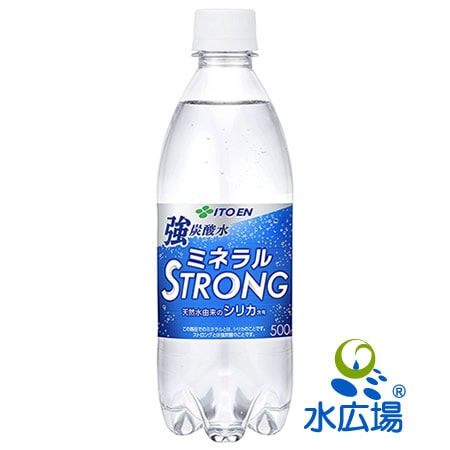 伊藤園 強炭酸水ミネラルSTRONG 天然シリカ含有 500ml×24本　送料無料