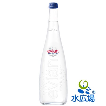 エビアン瓶　750mlx12本　炭酸　送料無料