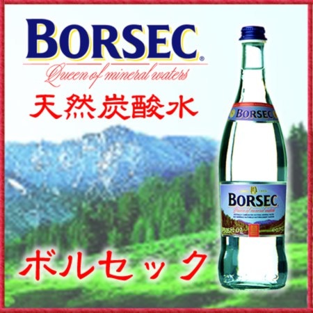ボルセック Borsec 天然炭酸 750mlグラスボトル12本入り