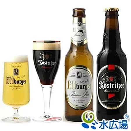 本格ドイツビール飲み比べ [ケストリッツァー (黒)&ビットブルガー(ピルス) ] 330ml(瓶) 各6本計12本