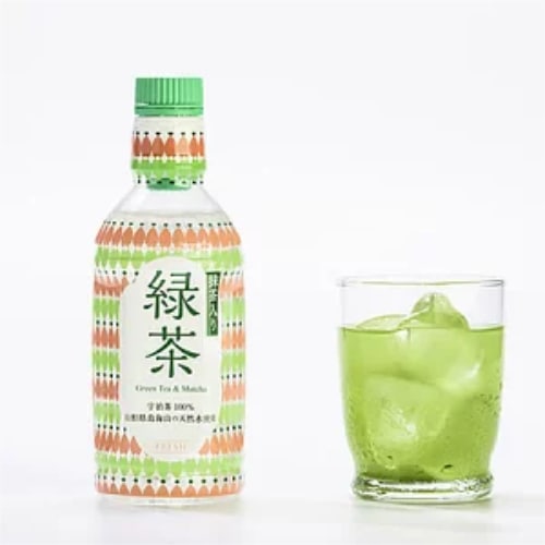 Fresh抹茶入り緑茶 340mlx24本【産地直送】【代引き不可】【送料無料】