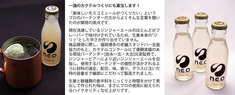 neo プレミアムジンジャーエール 95mlx24本