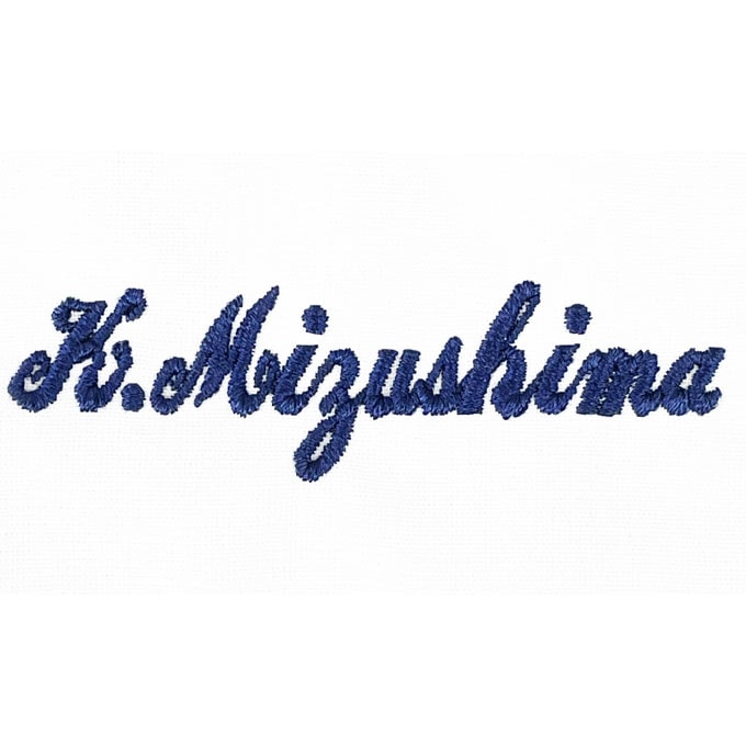 30枚★お名前 刺繍 ローマ字 筆記体 名入れ オーダー ワッペン Tシャツなど □ネーム刺繍（ローマ字 筆記体） （SISYUU-HIKKITAI） ご注文のウェア