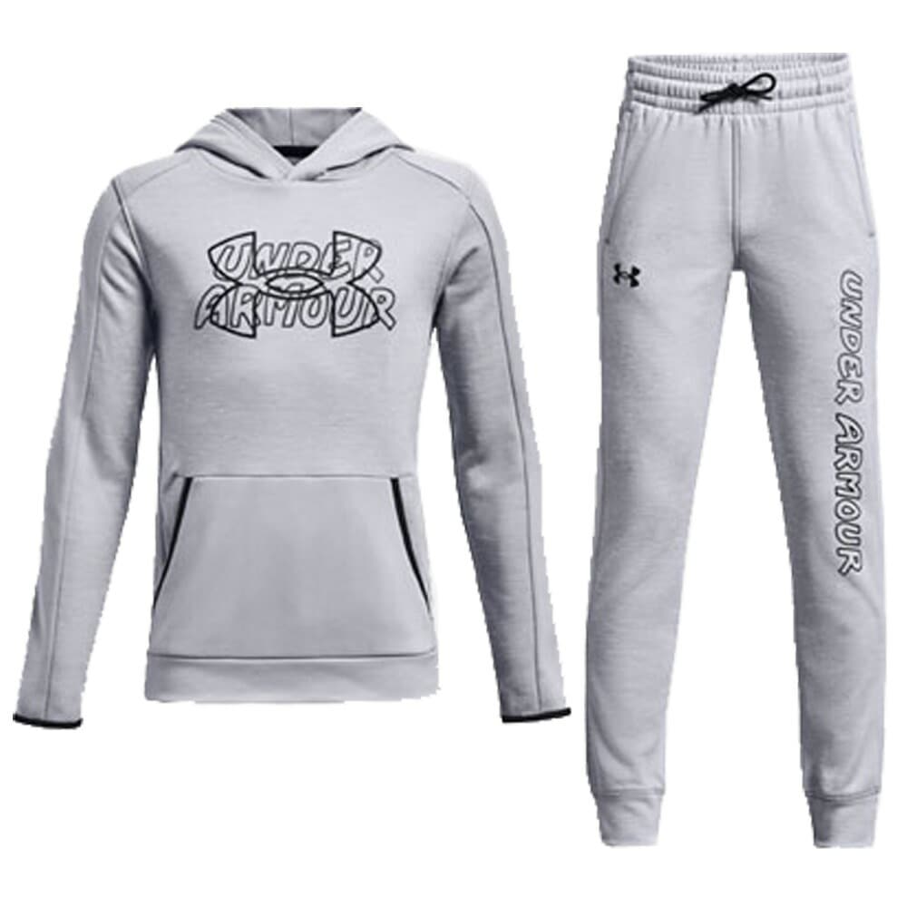 新品 アンダーアーマー パーカー パンツ 上下セット グレー ホワイト グレー/YMDサイズのみ】UNDER ARMOUR(アンダーアーマー