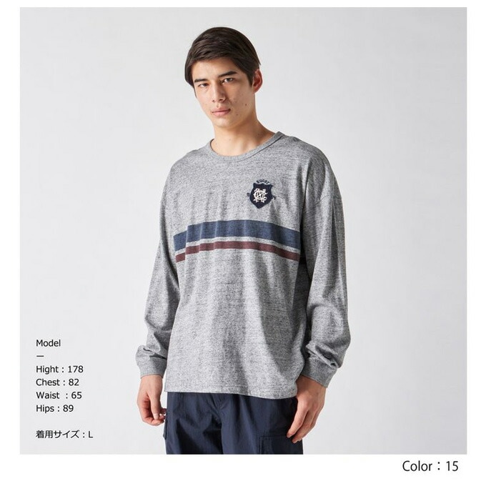 ネイビー/Mのみ】Canterbury（カンタベリー）ロングスリーブ Tシャツ