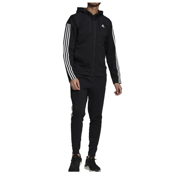 【新品】adidas アディダス　フード付きトラックスーツ ジャージ上下セット adidas アディダス トレーニングウェア上下セット M SERENO
