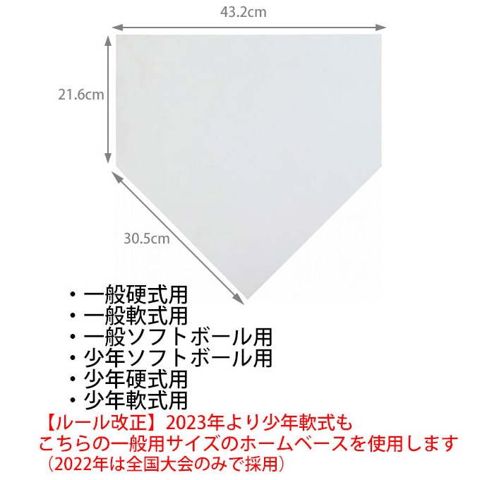 MIZUNO（ミズノ）一般用 ゴム ホームベース 厚さ10mm（16JAH12200