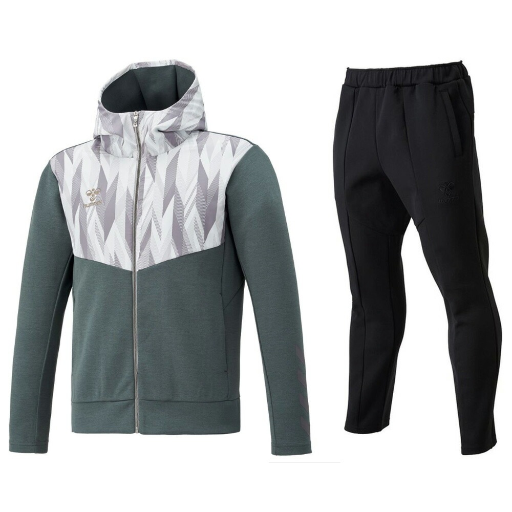 hummel（ヒュンメル）ファブリック MIX スウェットジップジャケット