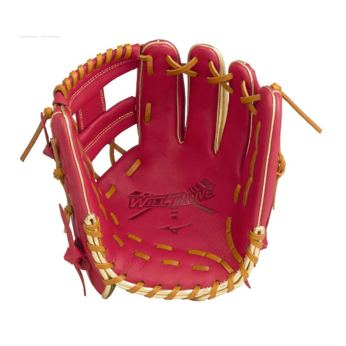 レッド/右投げのみ】MIZUNO（ミズノ）限定カラー 軟式用グラブ