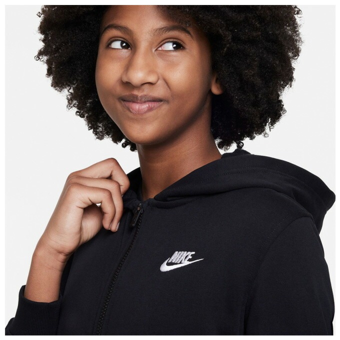 NIKE（ナイキ）YTH NSW クラブ FT フルジップ L/S フーディ LBR