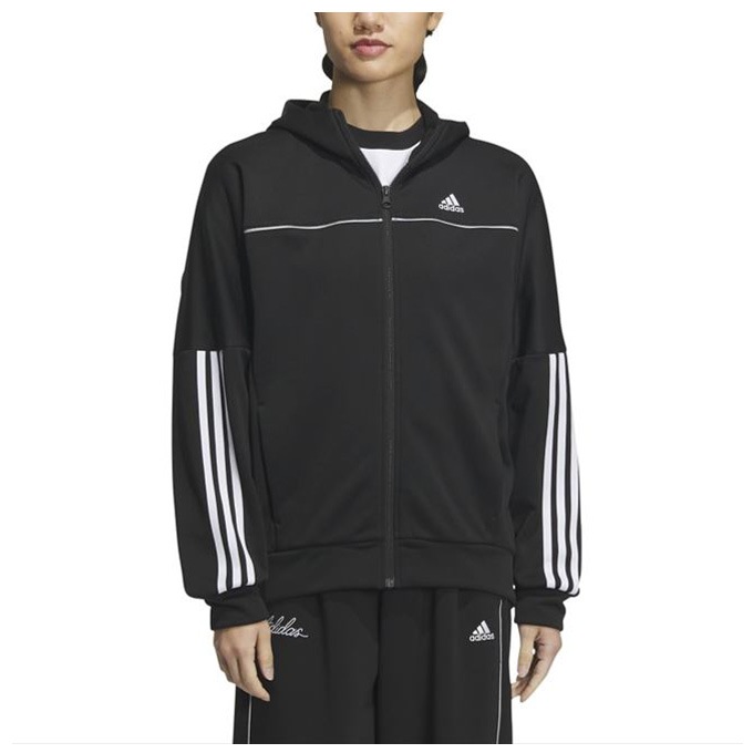 ブラック/XLのみ】adidas（アディダス）W 247 裏起毛スウェットFZ