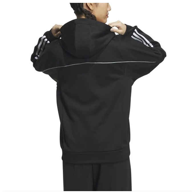 【美品】アディダス・CLIMALITE 上下セットアップ　レディース　M ブラック/XLのみ】adidas（アディダス）W 247 裏起毛スウェットFZ