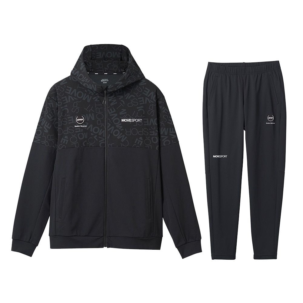 DESCENTE（デサント）S.F.TECH ロゴ総柄 バックロゴ フルジップ