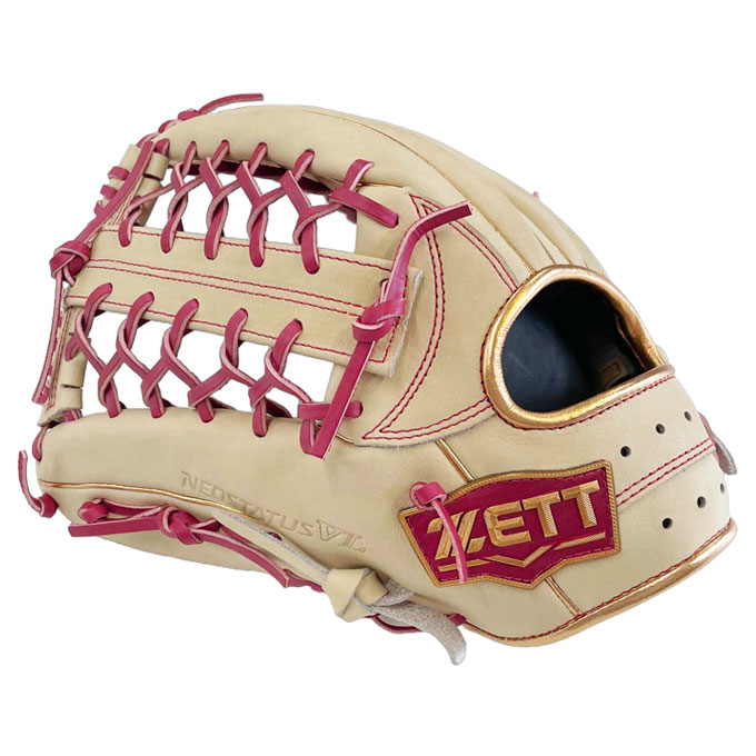 Pブラウン×レッドのみ】ZETT（ゼット）限定 軟式用グラブ ネオ