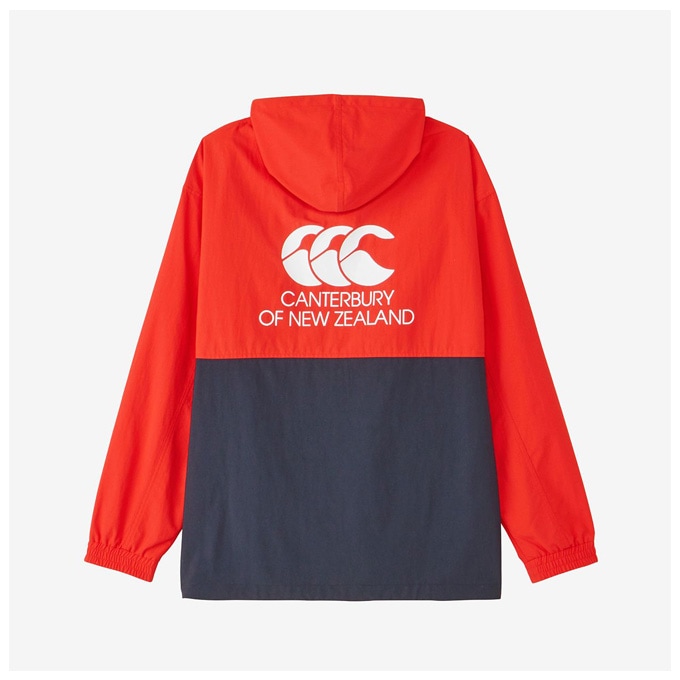 Canterbury ラグビーウェア 赤 黒 ヤッケ 激レア⭐️ 新品 Canterbury（カンタベリー）ラグビーシェルフーディ パンツ 上下セット